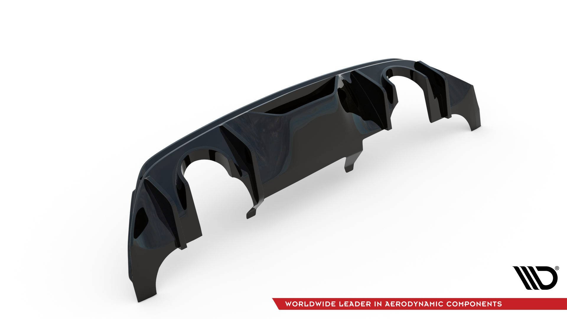 Heckansatz Diffusor passend für Ford Fiesta ST mk8 schwarz Hochglanz+Milltek Sport Auspuffverlängerung schwarz
