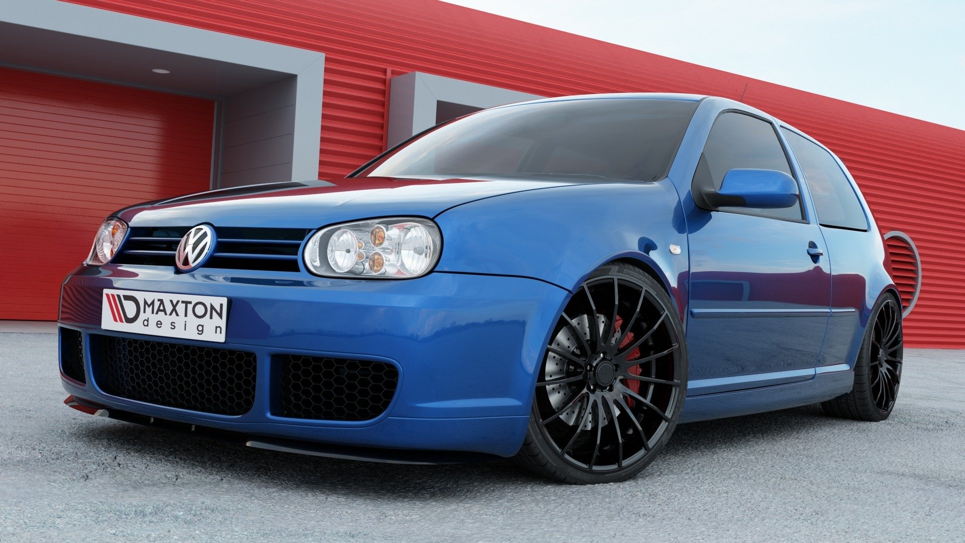 Front Ansatz für Cupra Look VW Golf IV R32 schwarz Hochglanz
