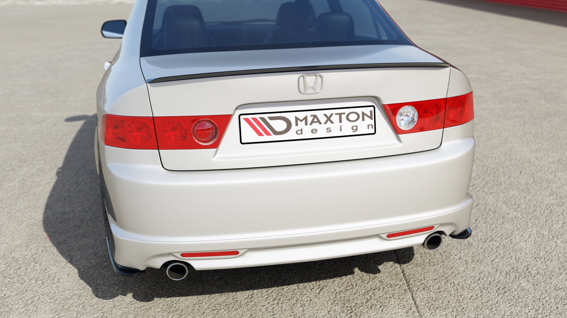 Heck Ansatz Flaps Diffusor für HONDA ACCORD VII TYPE-S schwarz Hochglanz