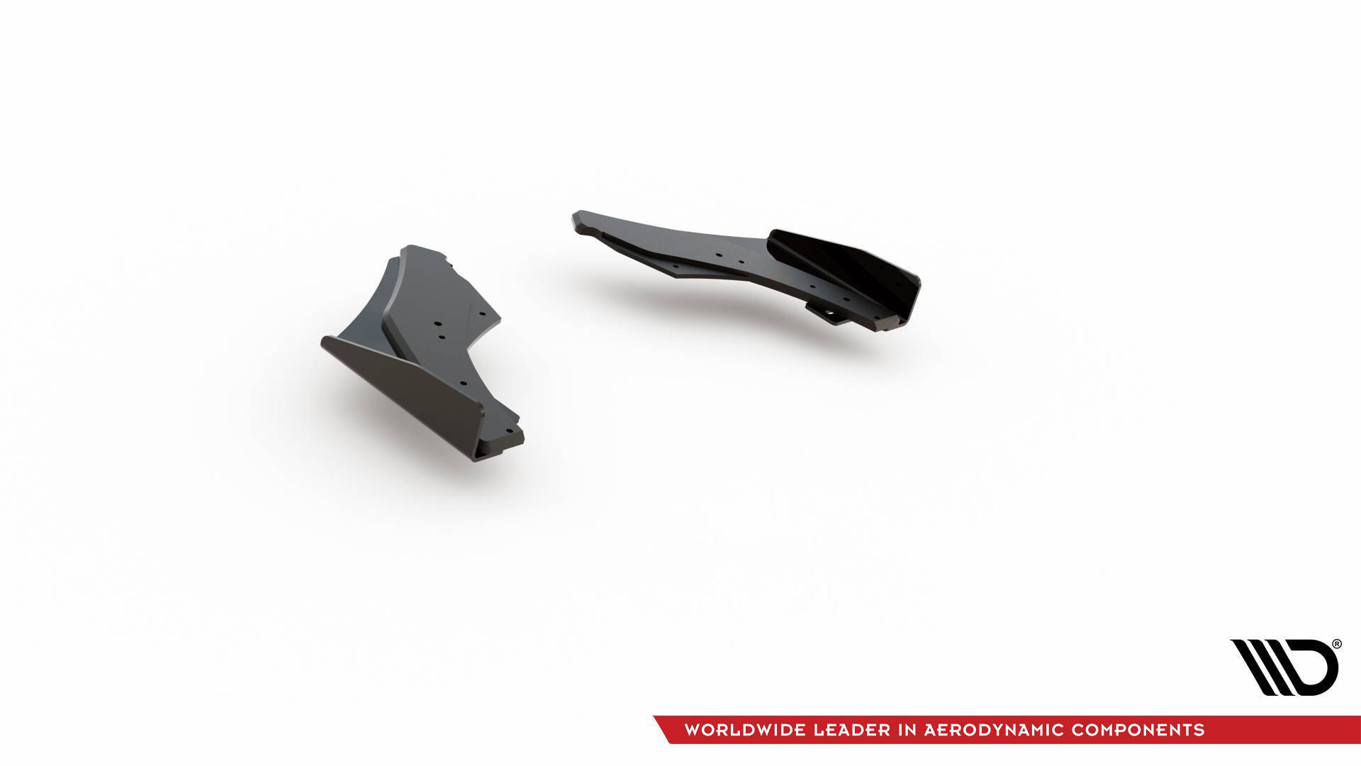 Street Pro Heck Ansatz Flaps passend für Ford VW Golf GTI Clubsport Mk8 FL schwarz Hochglanz