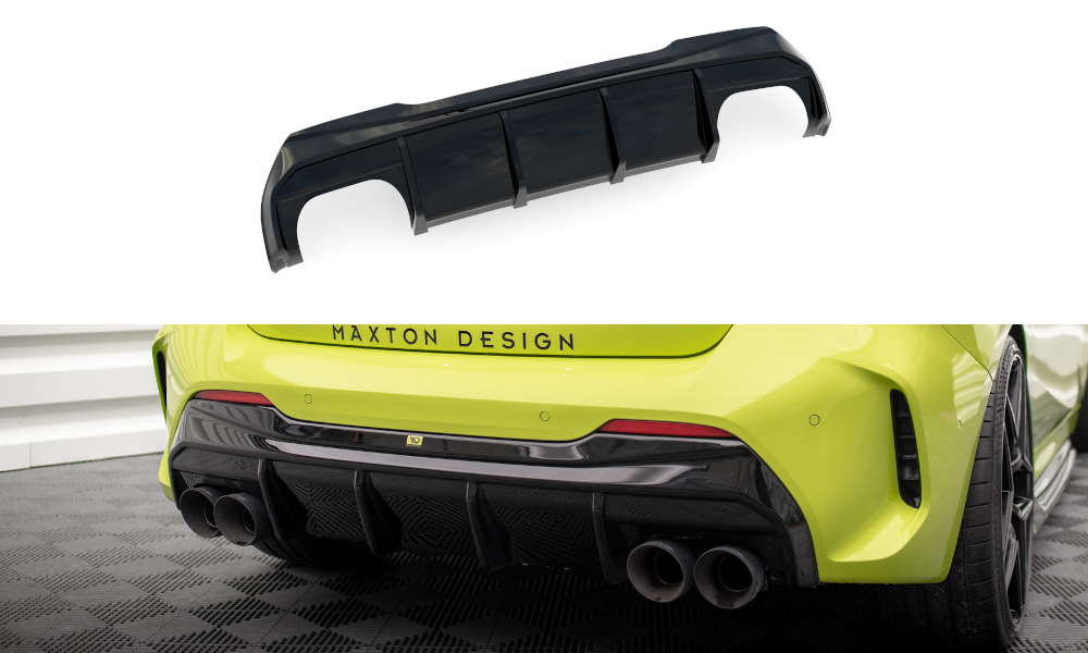 Street+ Heck Ansatz Diffusor V.3 passend für BMW 1er F40 M-Paket/ M135i / 128ti schwarz Hochglanz