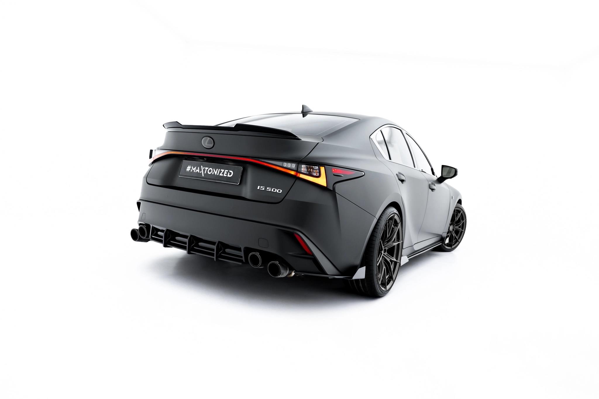 Diffusor Flaps passend für Lexus IS 500 Mk3 Facelift 2 XE30 schwarz Hochglanz