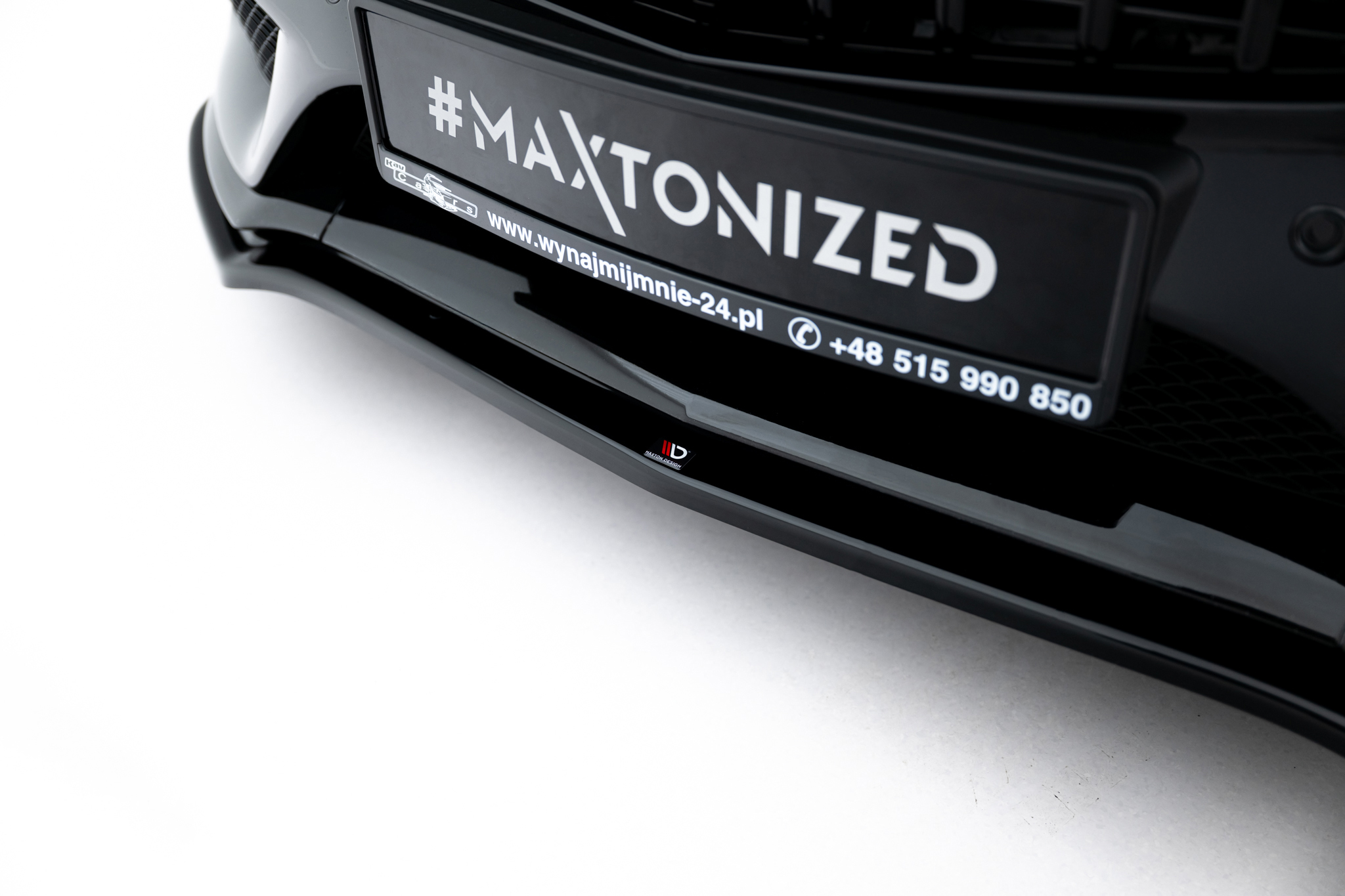 Front Ansatz V.1 für Mercedes- Benz C Coupe AMG-Line C205 schwarz Hochglanz