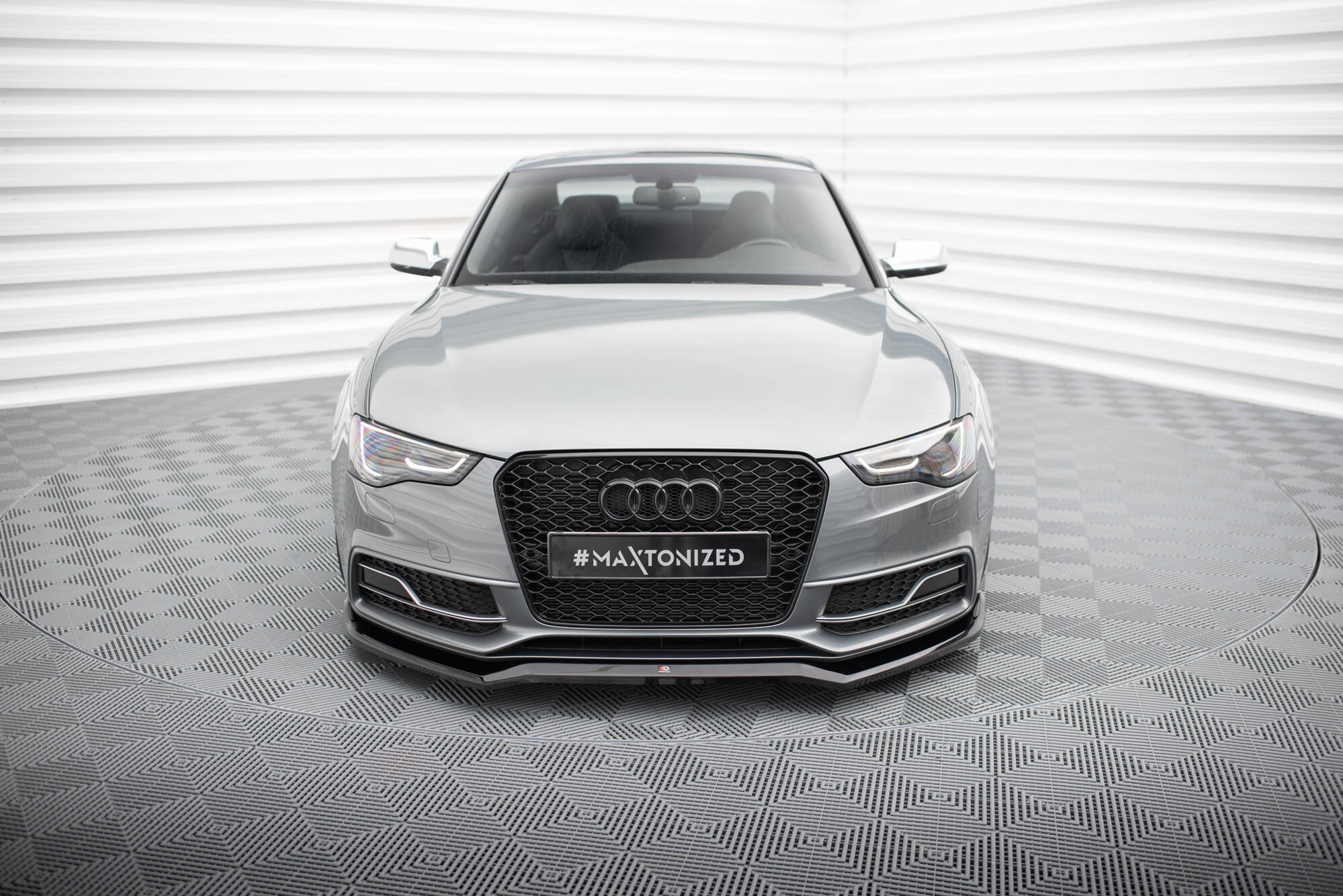 Street+ Spoilerlippe Front Ansatz V.4 passend für Audi S5 / A5 S-Line 8T FL schwarz Hochglanz