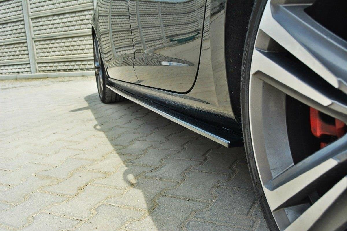 Street+ Seitenschweller Leisten passend für Seat Leon III CUPRA / FR schwarz Hochglanz