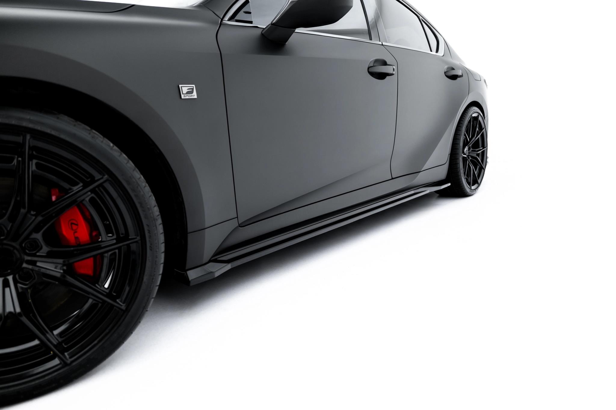 Seitenschweller Ansatz Paar passend für Lexus IS 500 Mk3 Facelift 2 XE30 schwarz Hochglanz
