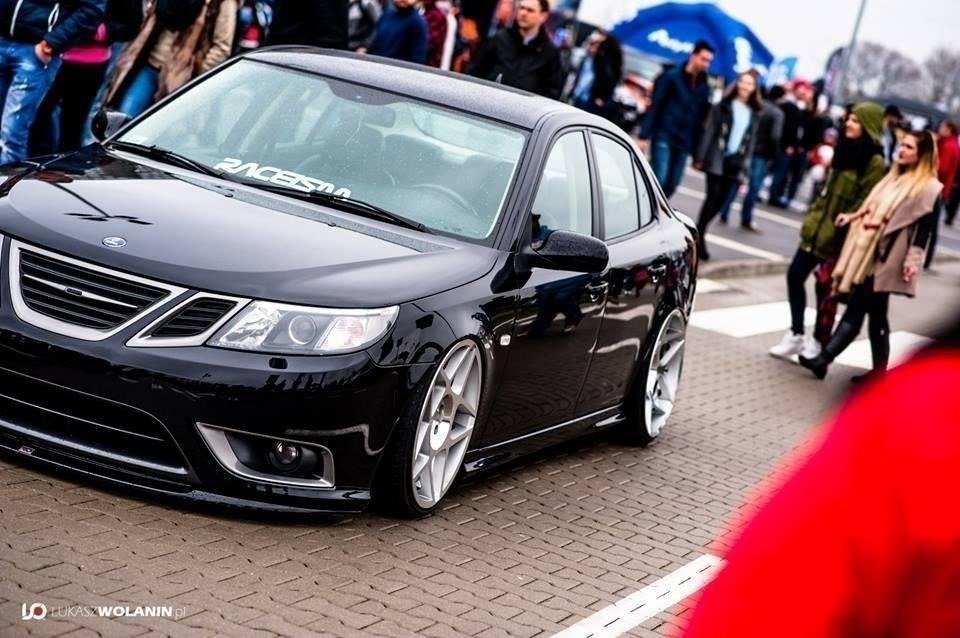Frontlippe passend für SAAB 9-3 TURBO X schwarz Hochglanz