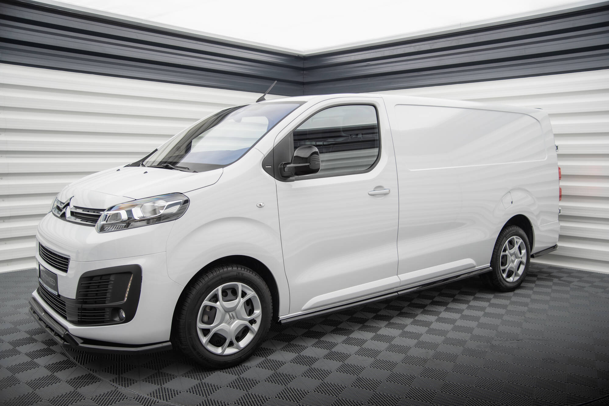 Street+ Seitenschweller Leisten passend für Peugeot Expert l2 /l3 Mk3 schwarz Hochglanz
