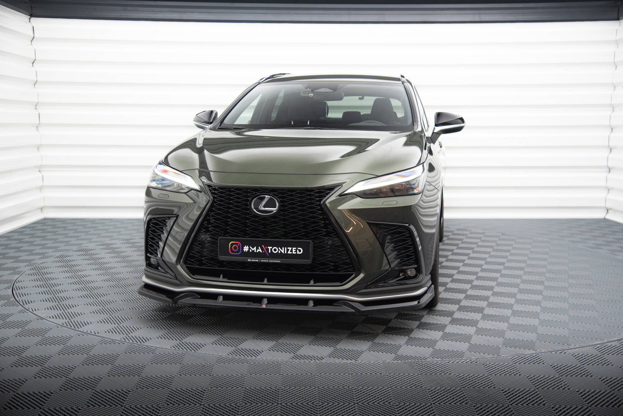 Street+ Spoilerlippe Front Ansatz V.2 passend für Lexus NX F-Sport Mk2 schwarz Hochglanz