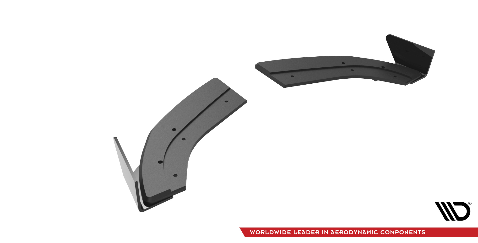 Street Pro Heck Ansatz Flaps passend für Ford Fiesta ST Mk6 rot+ Hochglanz Flaps