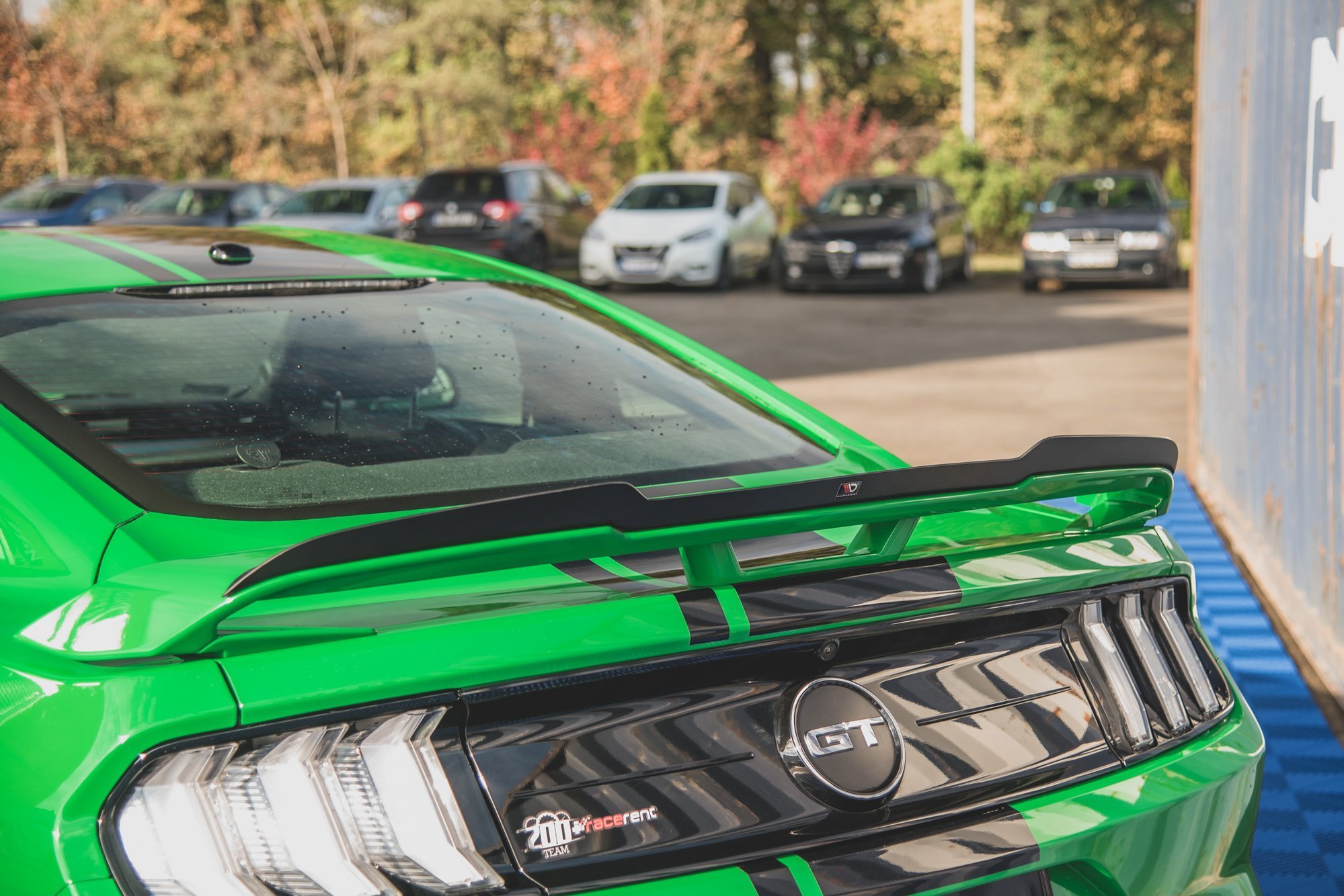 Heck Spoiler Aufsatz Abrisskante passend für Ford Mustang GT Mk6 FL schwarz Hochglanz