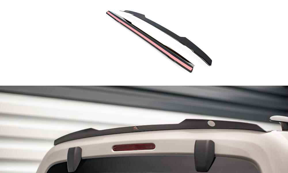 Heck Spoiler Aufsatz Abrisskante passend für Citroen Berlingo Mk3 schwarz Hochglanz