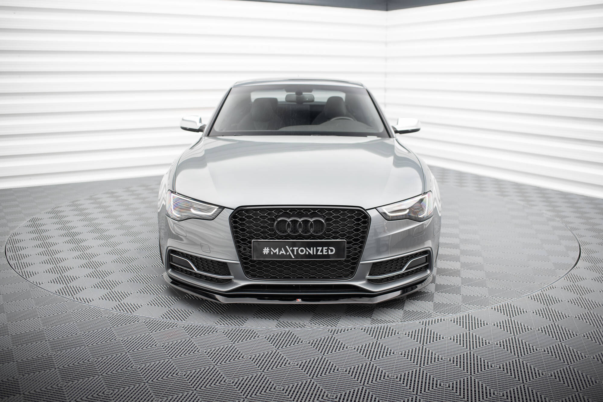 Street+ Spoilerlippe Front Ansatz V.1 passend für Audi S5/A5 S-Line 8T FL schwarz Hochglanz