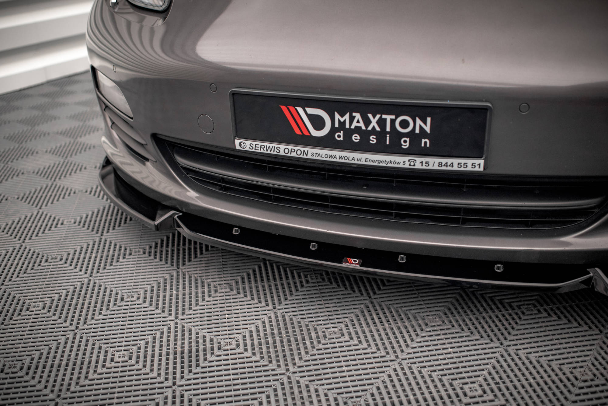 Street+ Spoilerlippe Front Ansatz V.2 passend für Porsche Panamera / Panamera Diesel 970 schwarz Hochglanz