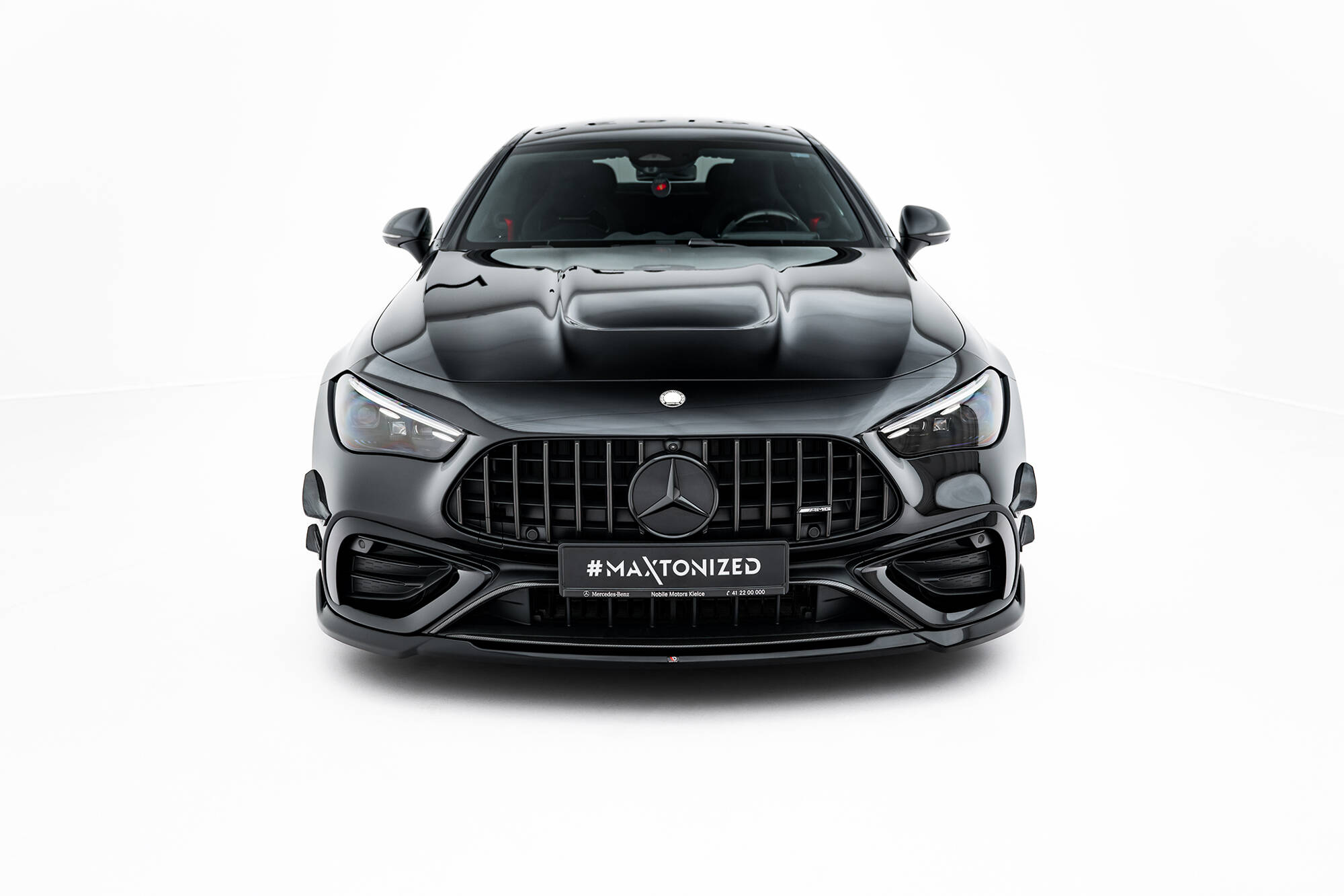 Street+ Spoilerlippe Front Ansatz V.1 passend für Mercedes-AMG CLE 53 C236 schwarz Hochglanz