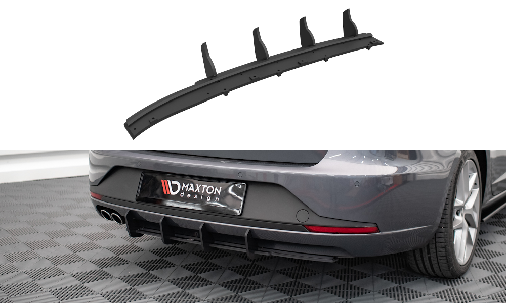 Street Pro Heckschürze Heck Ansatz Diffusor passend für Seat Leon FR Sportstourer Mk3