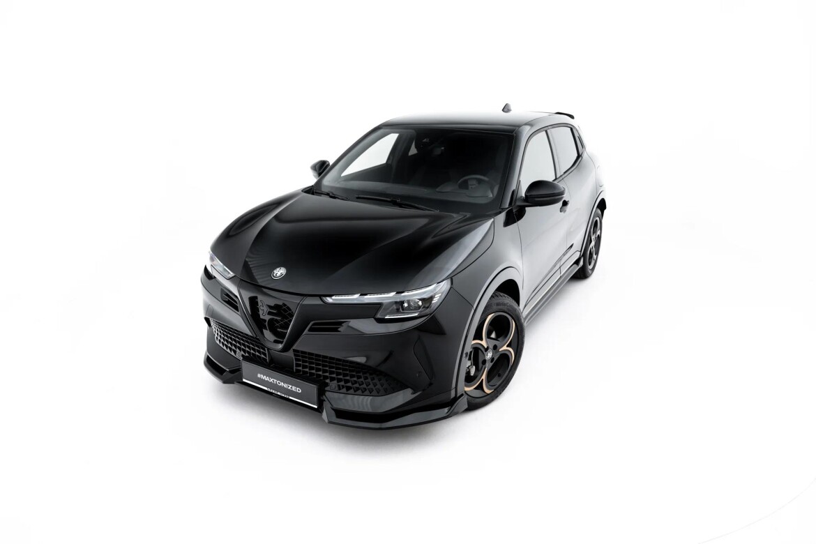 Frontlippe passend für Alfa Romeo Junior Mk1 schwarz Hochglanz