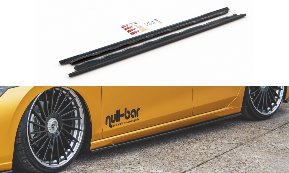 Seitenschweller Ansatz für V.1 für VW Golf Mk8 schwarz Hochglanz