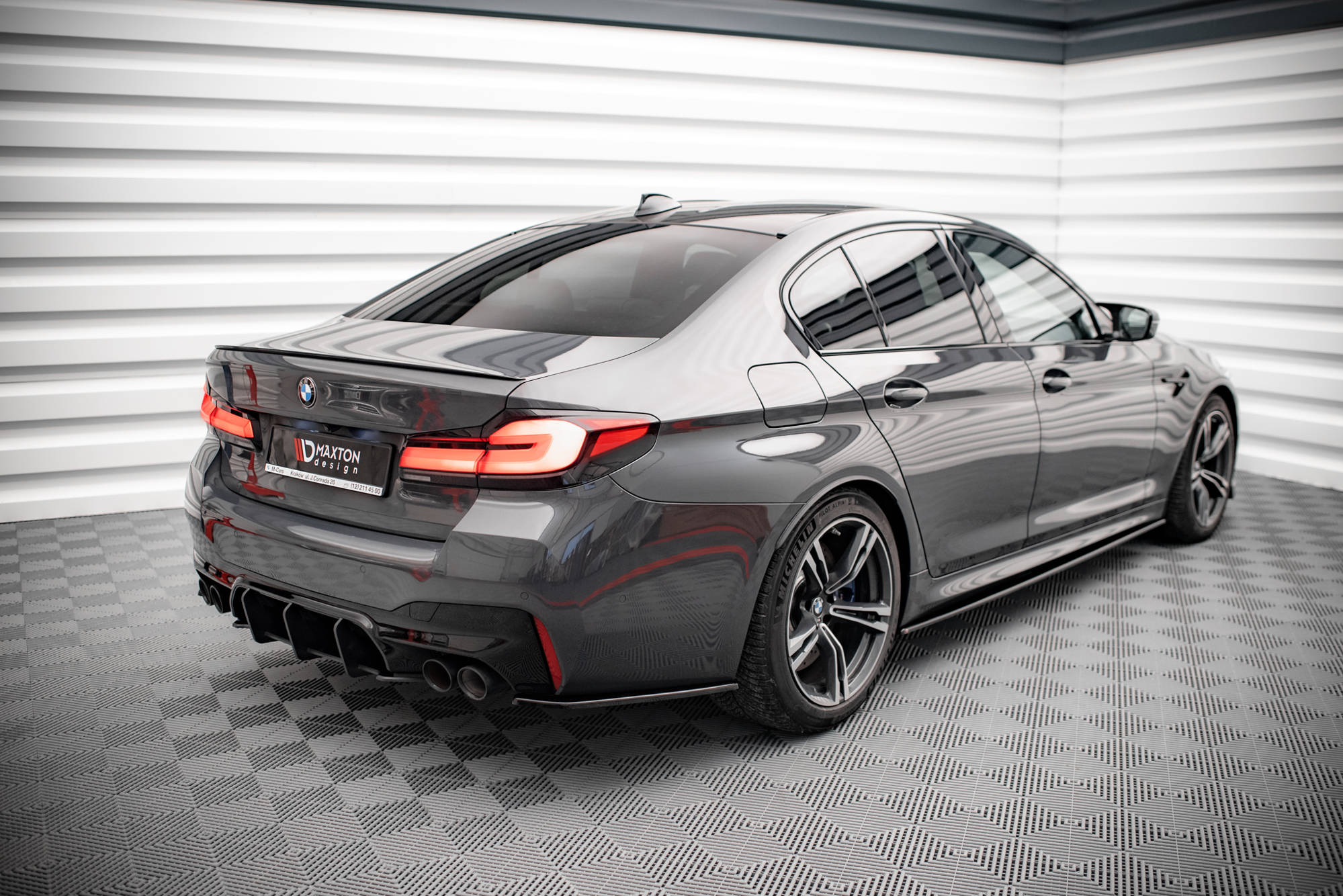 Seitenschweller Ansatz für BMW M5 F90 schwarz Hochglanz