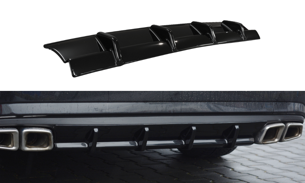 Diffusor Heck Ansatz für Mercedes E63 AMG W212 schwarz Hochglanz