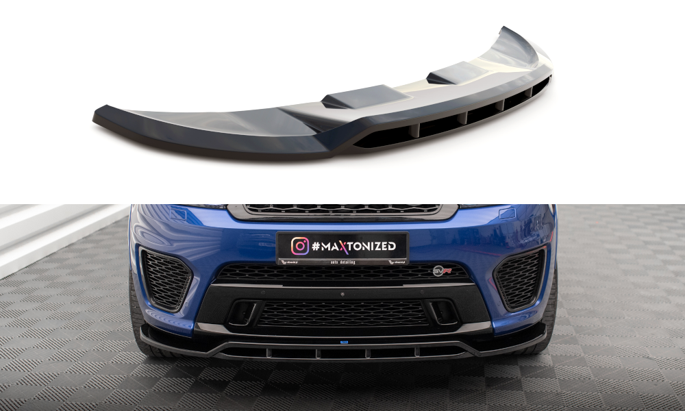 Street+ Spoilerlippe Front Ansatz V.2 passend für Land Rover Range Rover Sport SVR Mk2 schwarz Hochglanz