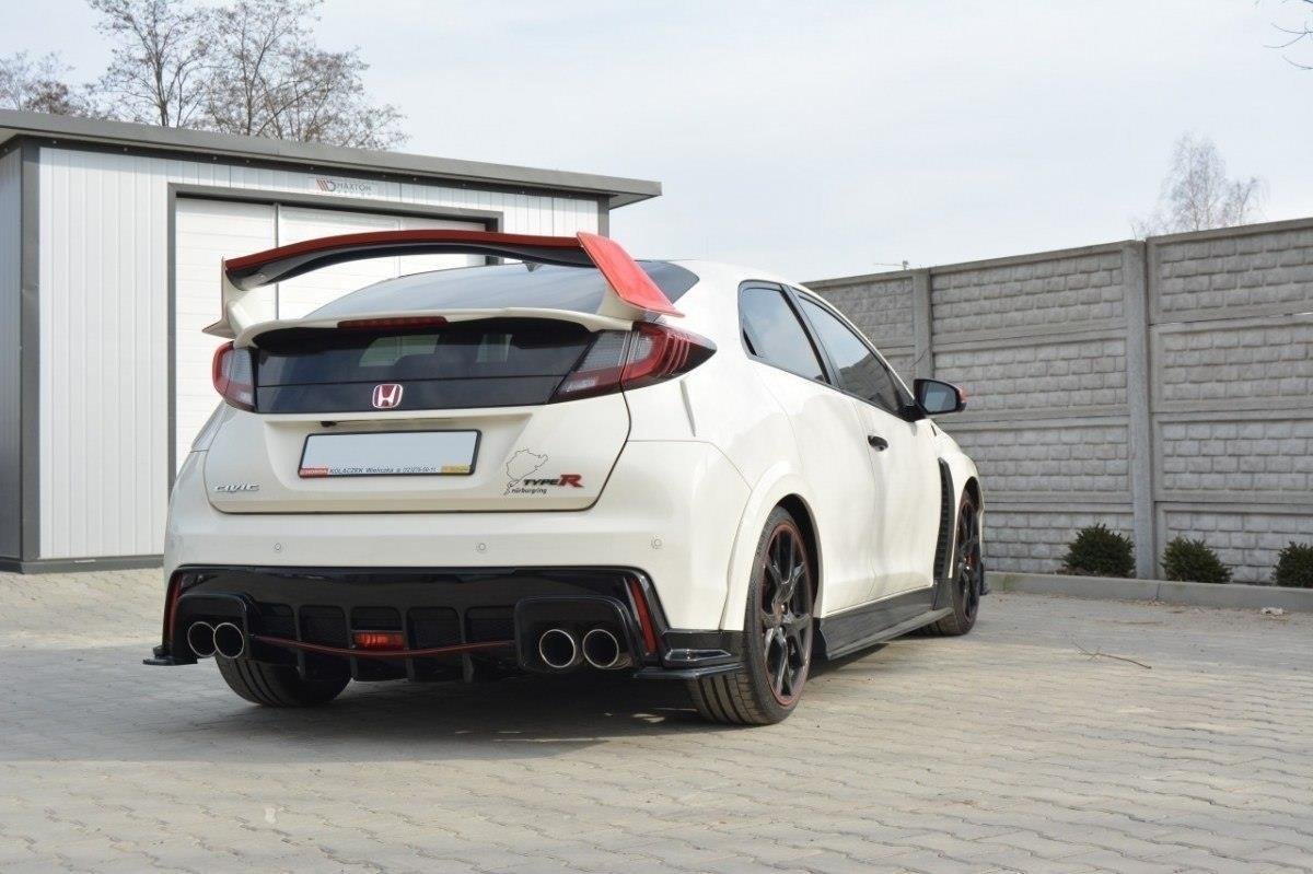 Street+ Heck Ansatz Diffusor passend für Honda Civic IX TYPE R schwarz Hochglanz
