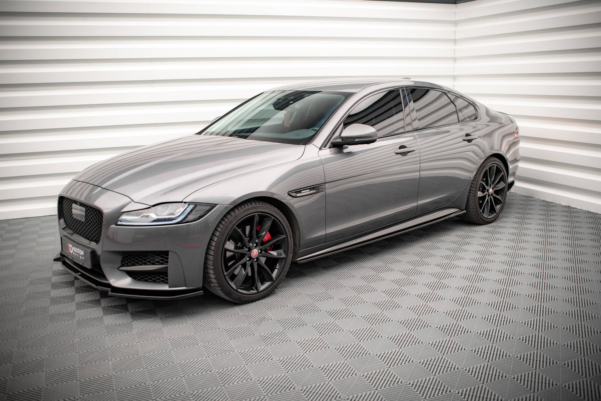 Street+ Seitenschweller Leisten passend für Jaguar XF R-Sport Mk2 schwarz Hochglanz