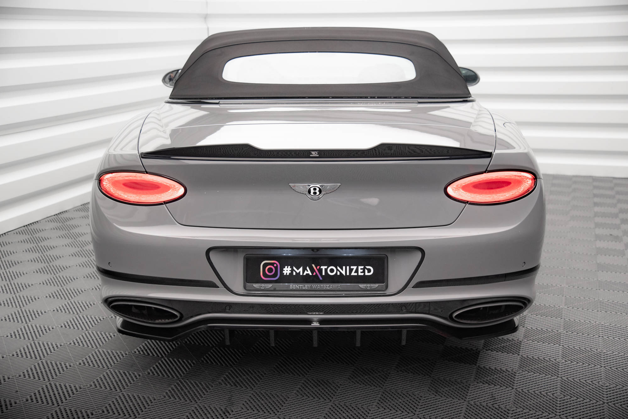 Heckspoiler 3D passend für Bentley Continental Convertible GT Mk3 schwarz Hochglanz