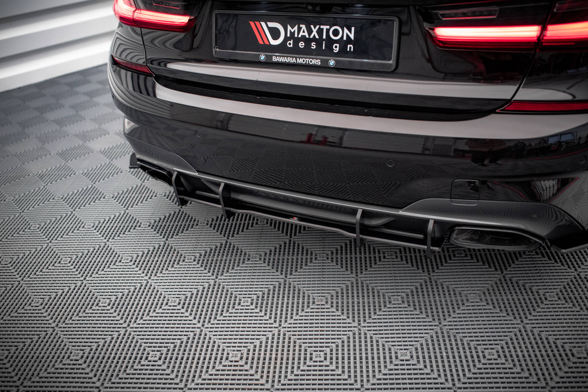 Street Pro Heckschürze Heck Ansatz Diffusor passend für BMW 3er M-Paket G20 / G21 rot