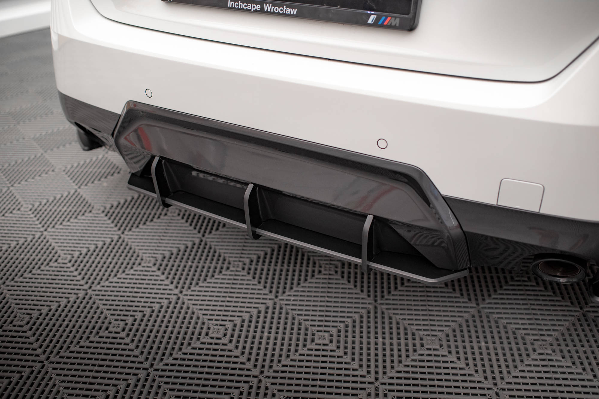 Street Pro Heckschürze Heck Ansatz Diffusor passend für BMW 2 Coupe M-Paket G42 schwarz-rot