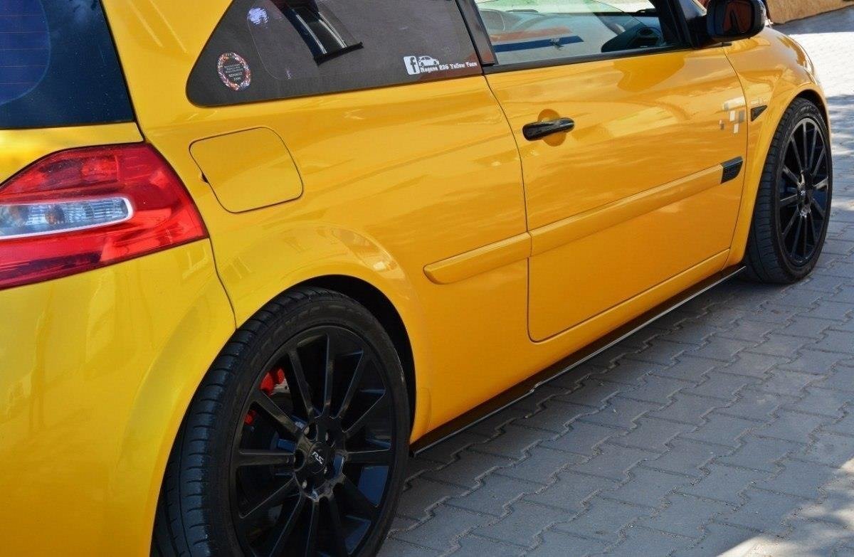 Street+ Seitenschweller Leisten passend für Renault Megane RS Mk2 schwarz Hochglanz
