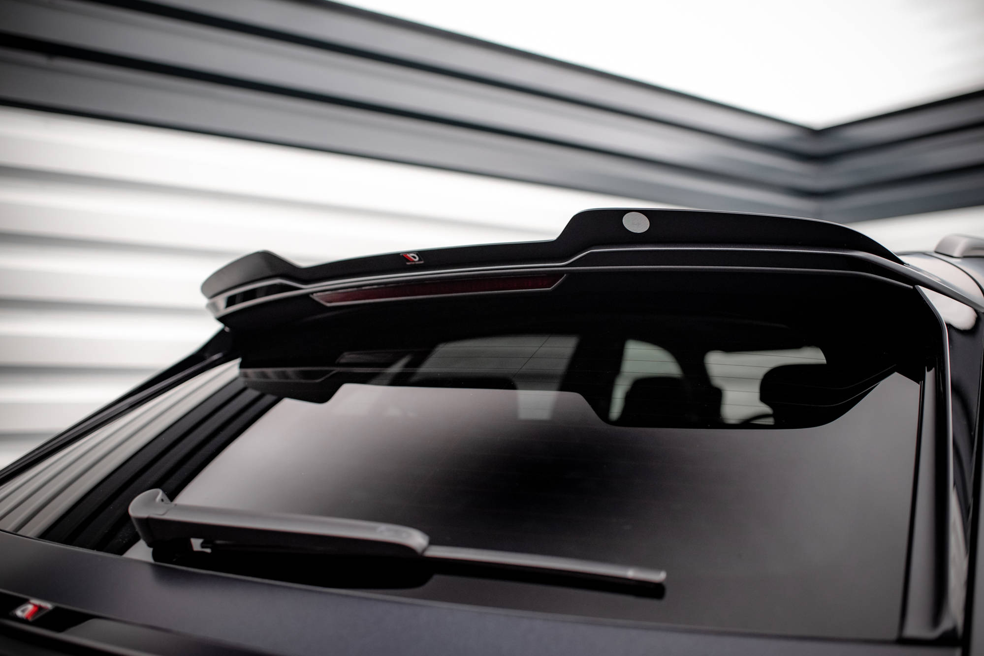 Oberer Heck Spoiler Aufsatz Abrisskante passend für Audi RSQ8 Mk1 FL schwarz Hochglanz