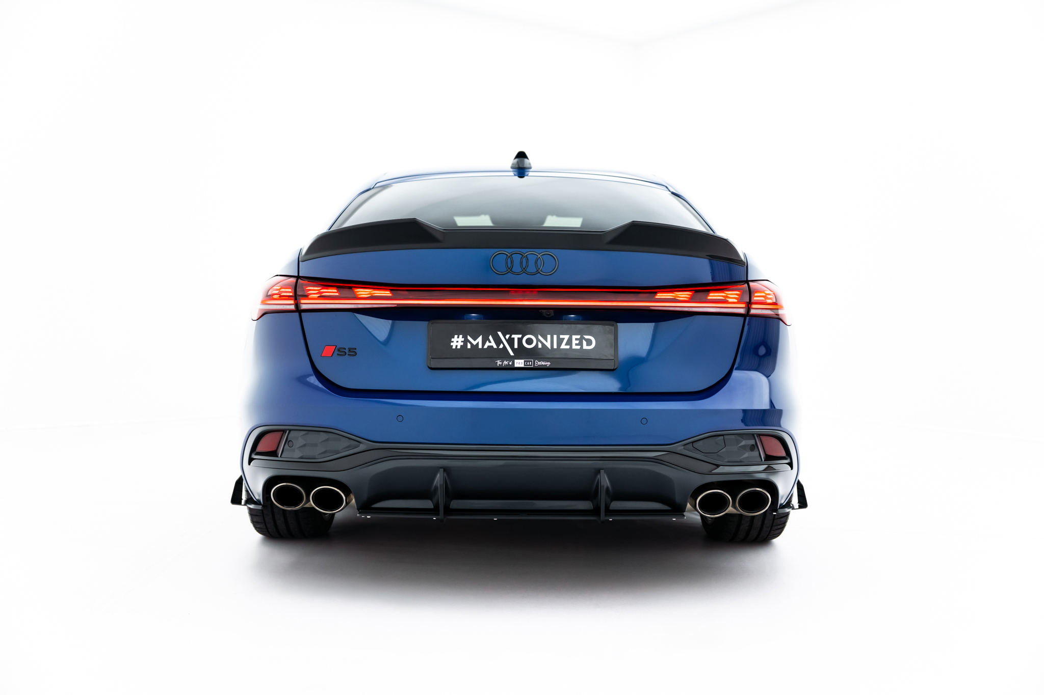 Street Pro Heckschürze Heck Ansatz Diffusor passend für Audi S5 Limousine / Avant B10