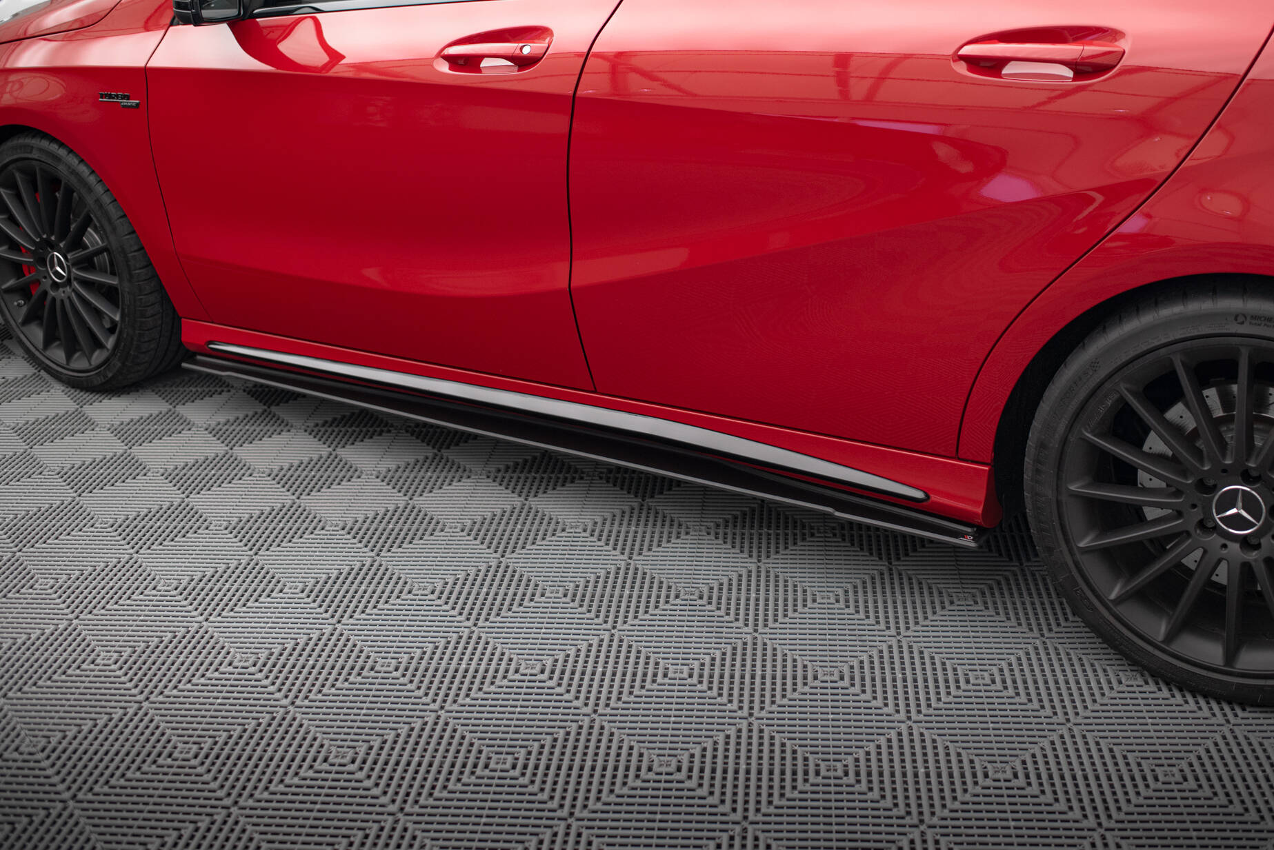 Street Pro Seitenschweller Leisten passend für Mercedes A 45 AMG W176 FL