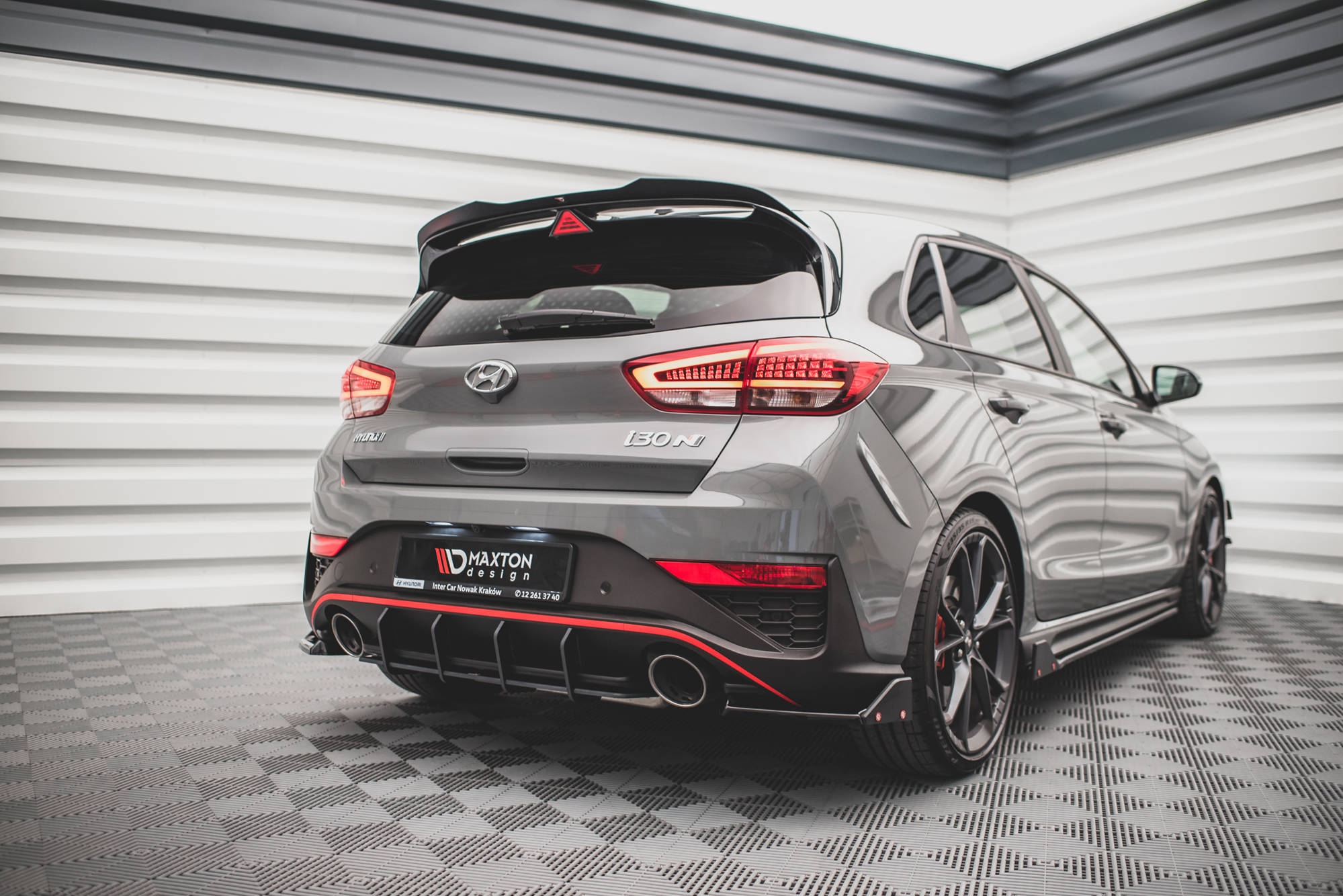Street Pro Heckschürze Heck Ansatz Diffusor passend für Hyundai I30 N Hatchback Mk3 FL