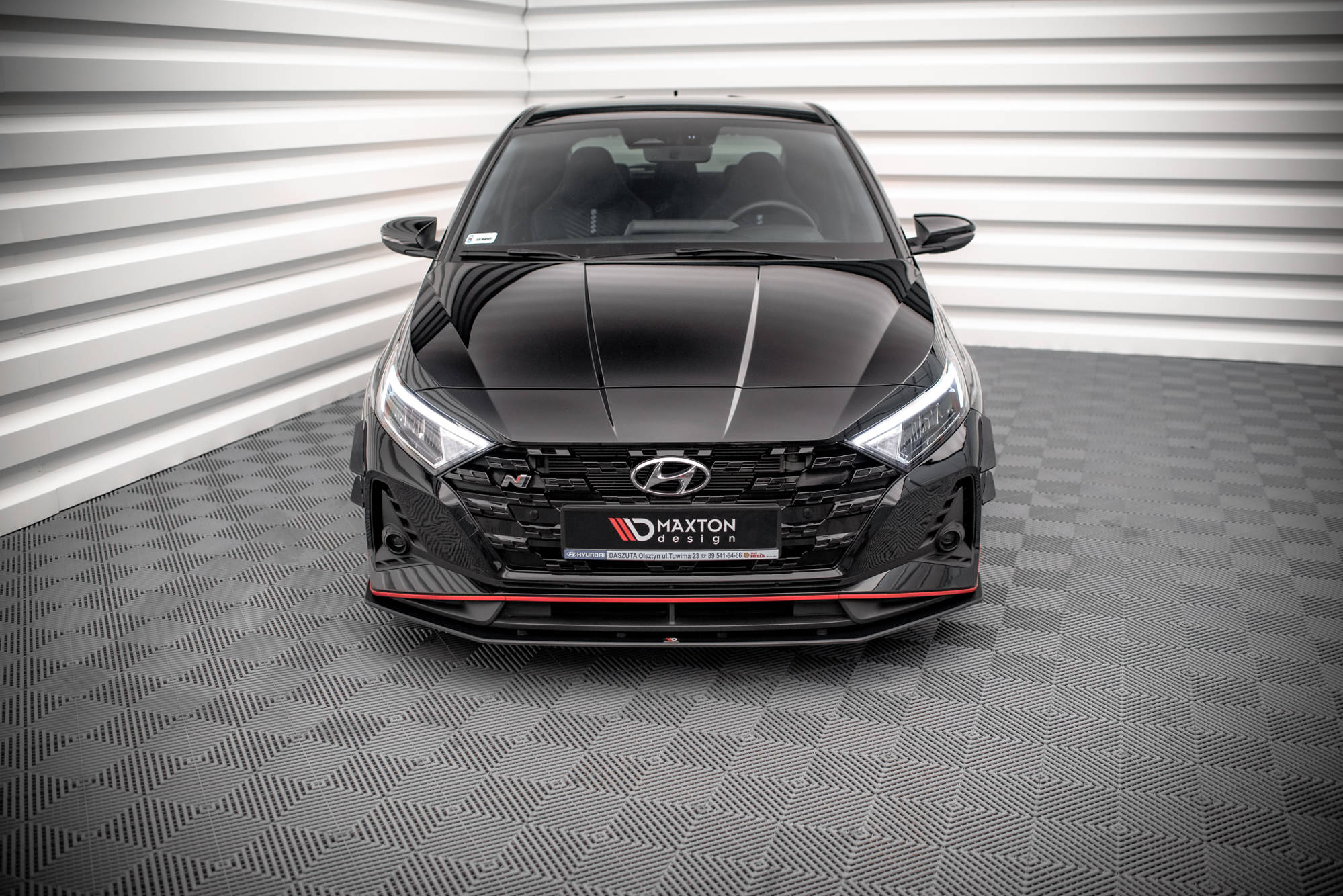 Street Pro Spoilerlippe Front Ansatz passend für Hyundai I20 N Mk3 rot