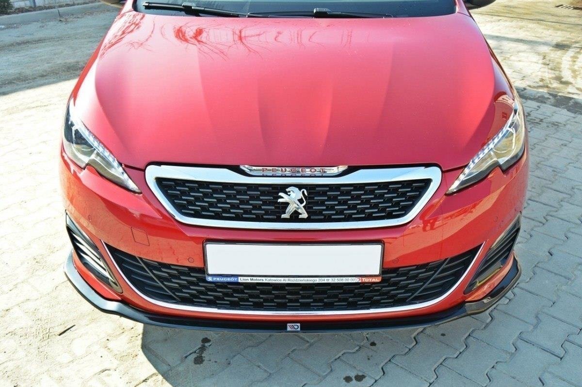 Street+ Spoilerlippe Front Ansatz V.1 passend für Peugeot 308 II GTI schwarz Hochglanz
