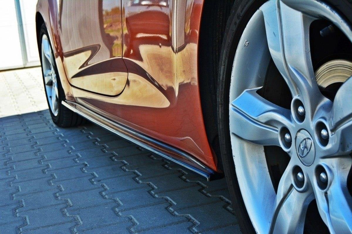 Street+ Seitenschweller Leisten passend für Hyundai Veloster schwarz Hochglanz