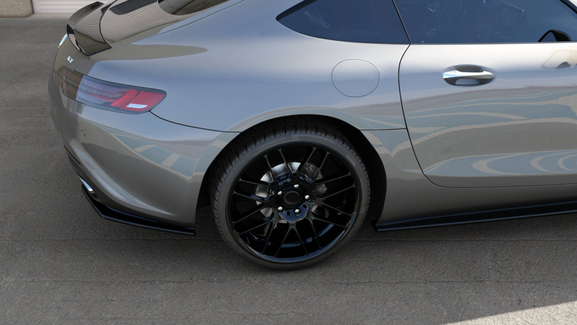 Street+ Heck Ansatz Flaps passend für Mercedes-AMG GT / GT S C190 FL schwarz Hochglanz