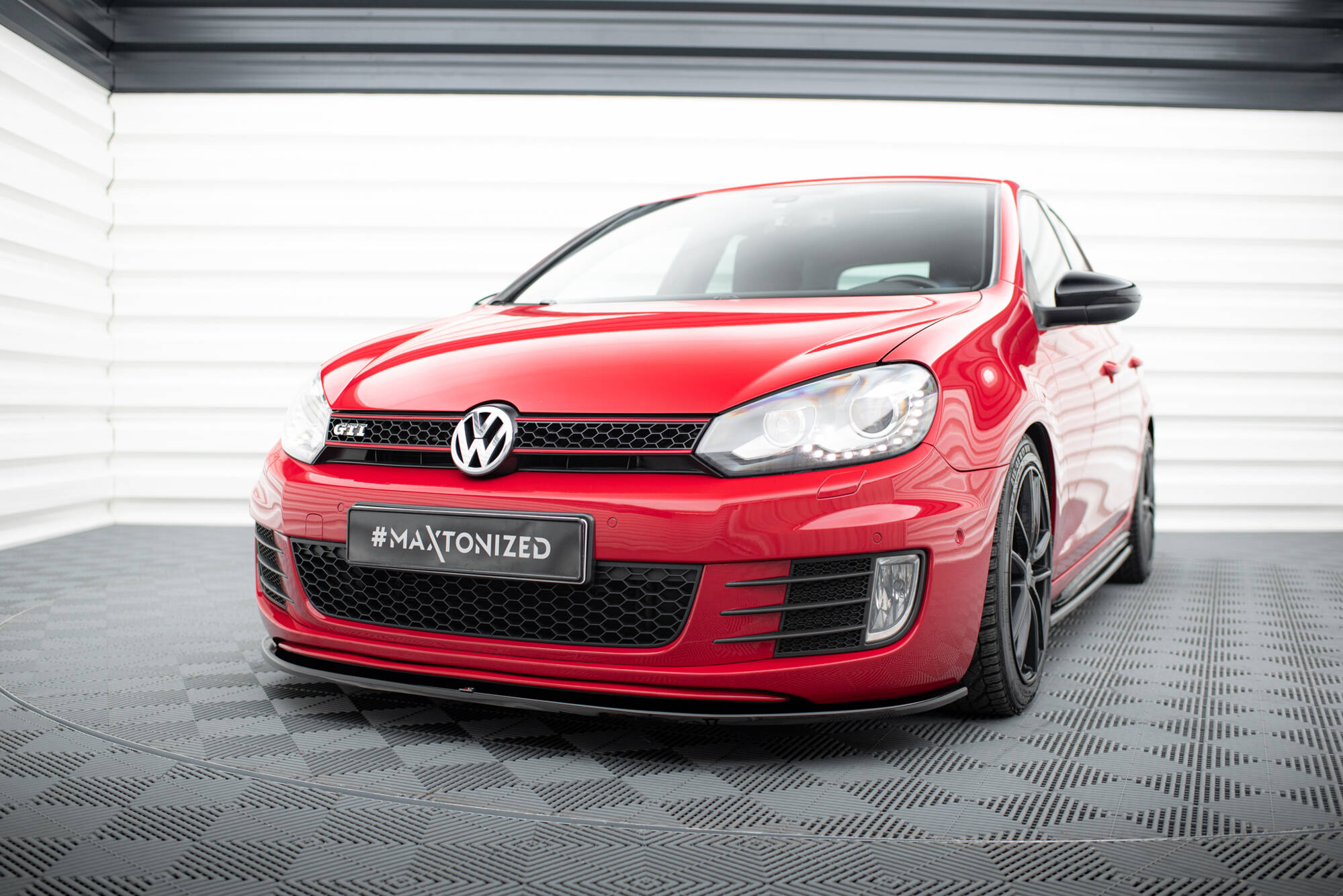Front Ansatz für VER.2 VW GOLF 6 GTI schwarz Hochglanz
