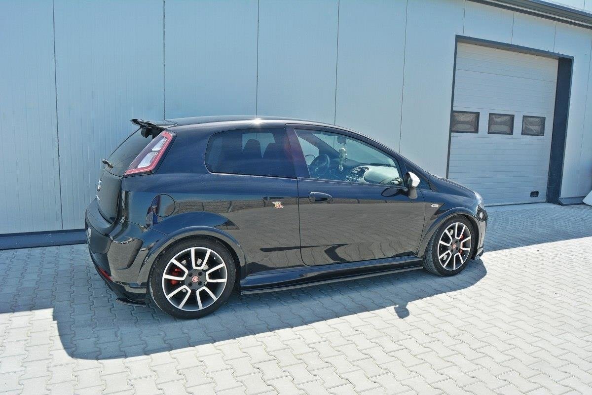 Seitenschweller Ansatz Paar passend für ABARTH Punto Evo schwarz Hochglanz