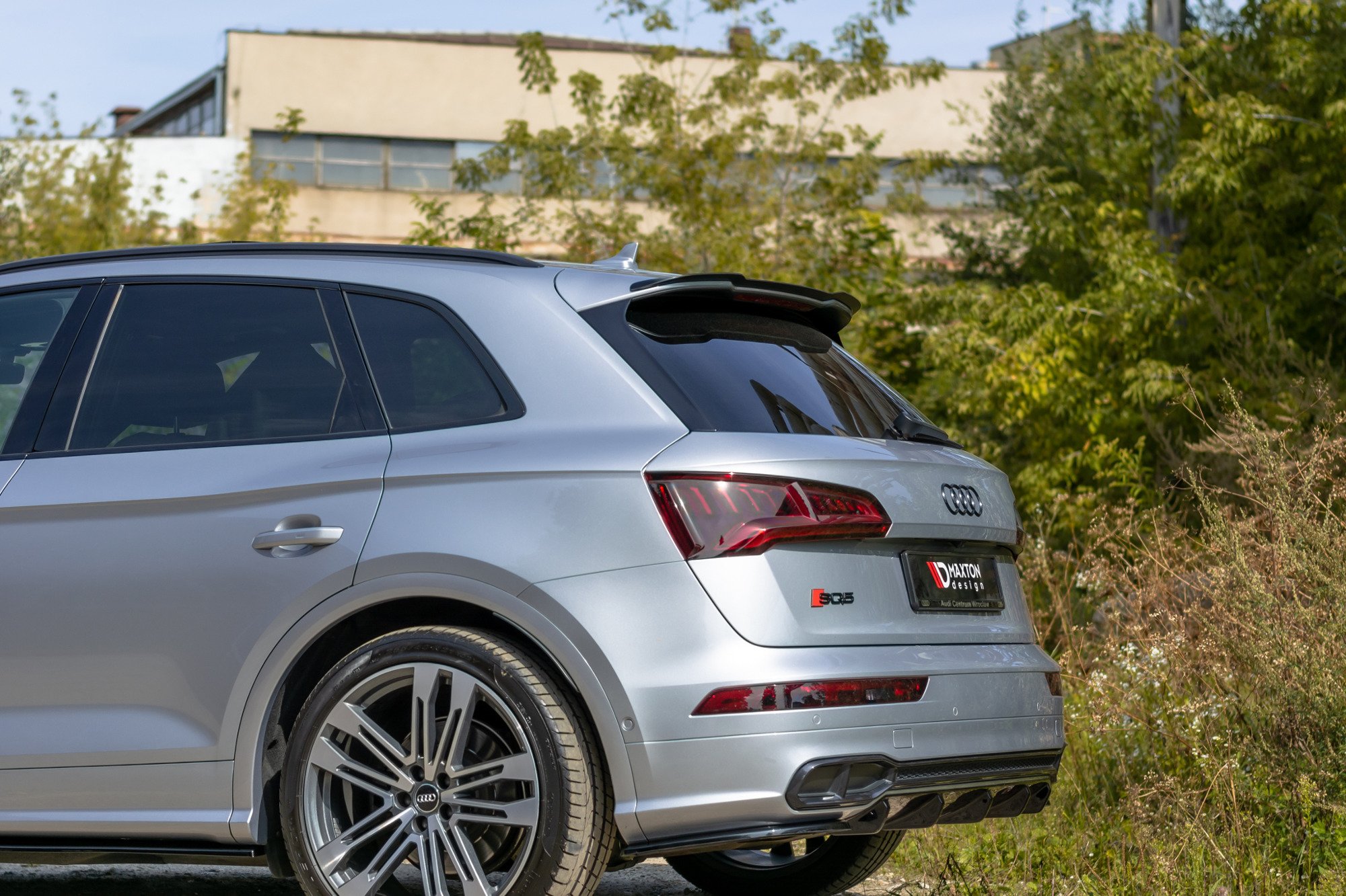 Spoiler CAP für Audi SQ5/Q5 S-line Mk2 schwarz Hochglanz