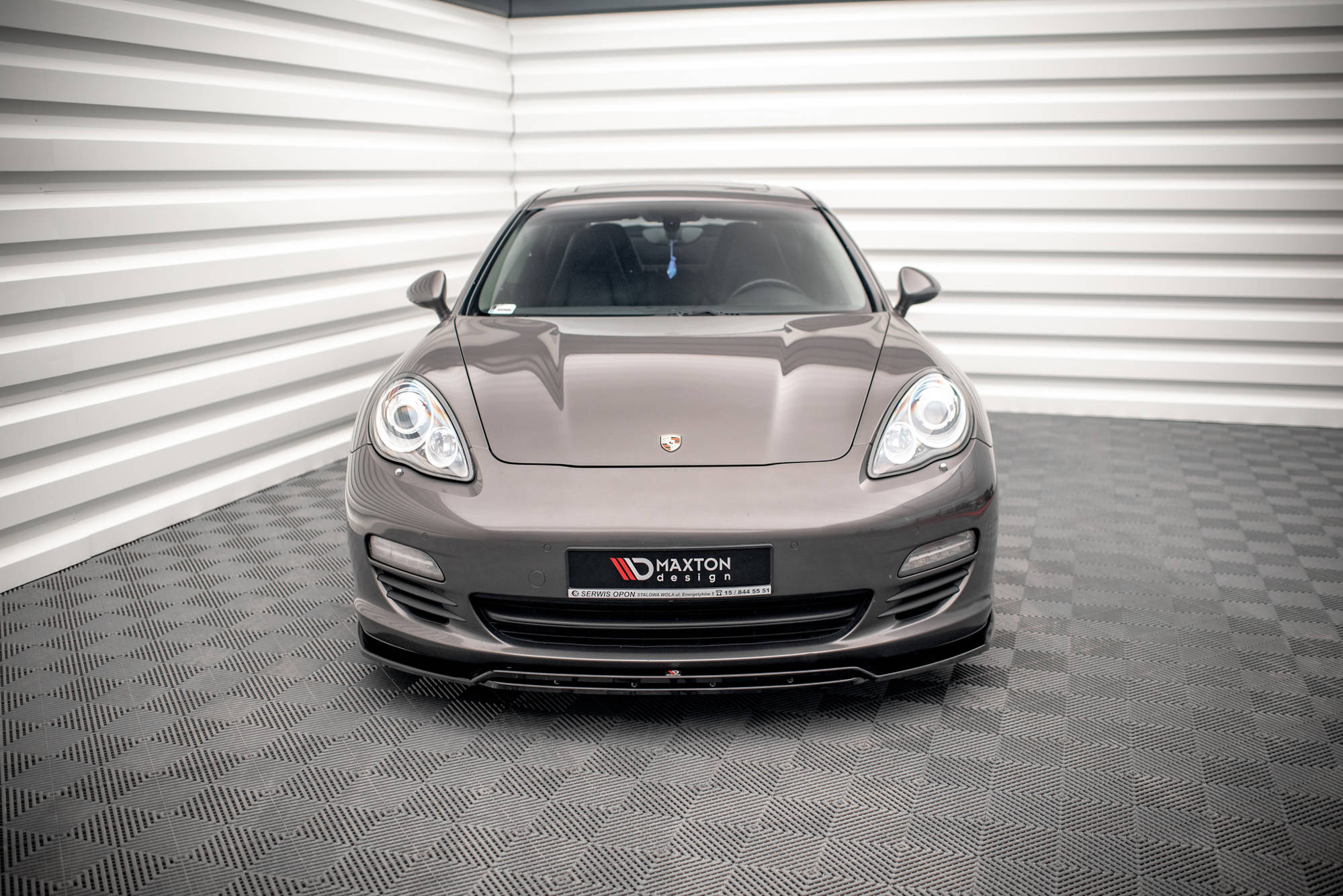 Street+ Spoilerlippe Front Ansatz V.1 passend für Porsche Panamera / Panamera Diesel 970 schwarz Hochglanz