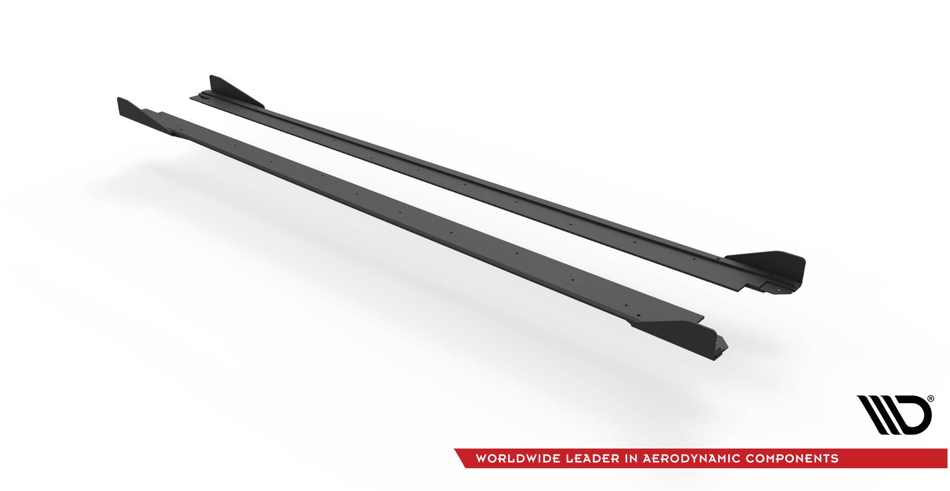 Street Pro Seitenschweller Leisten + Flaps passend für Seat Leon FR Mk4 schwarz Hochglanz
