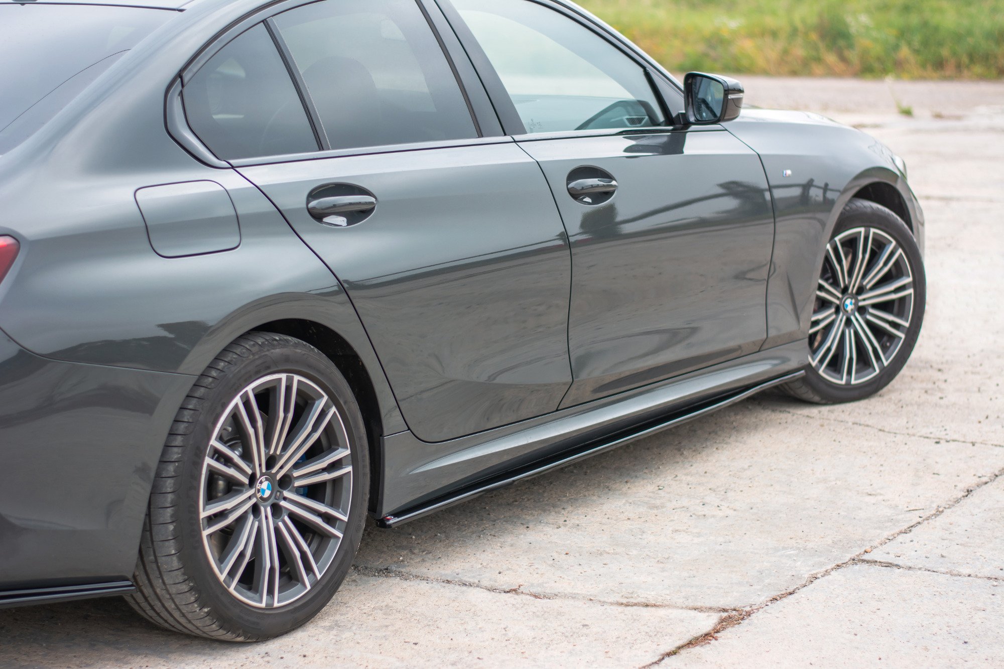 Seitenschweller Ansatz für BMW 3er M-Paket G20 schwarz Hochglanz