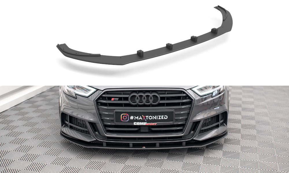 Street Pro Spoilerlippe Front Ansatz passend für Audi S3 / A3 S-Line Sportback 8V FL