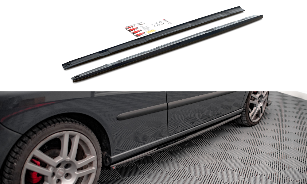 Street+ Seitenschweller Leisten passend für Seat Ibiza CUPRA Mk3 schwarz Hochglanz