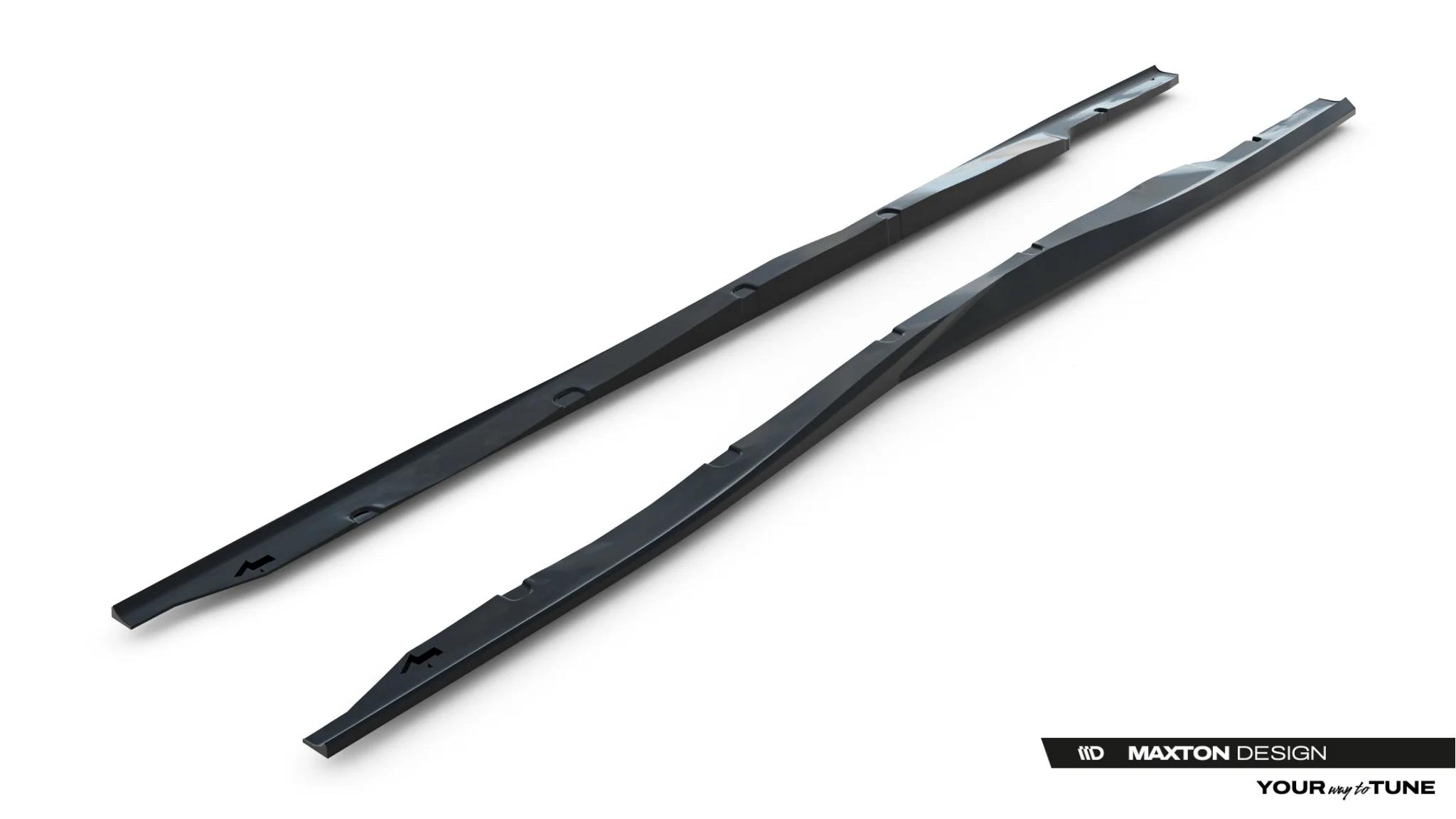 Seitenschweller Ansatz Paar passend für BMW M3 / 3 M-Paket Coupe / Cabrio E36 schwarz Hochglanz