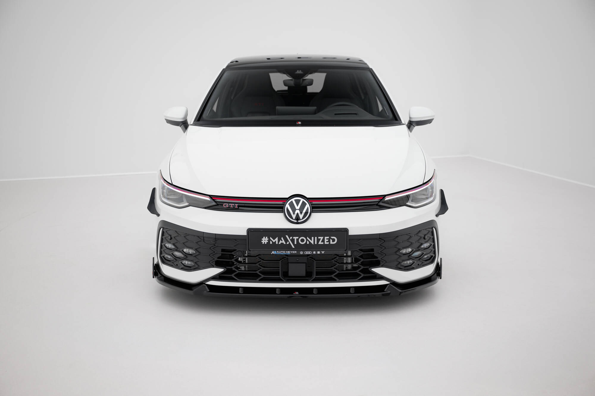 Street+ Spoilerlippe Front Ansatz V.2 + Flaps passend für VW Golf GTI / GTE / R-Line Mk8 FL