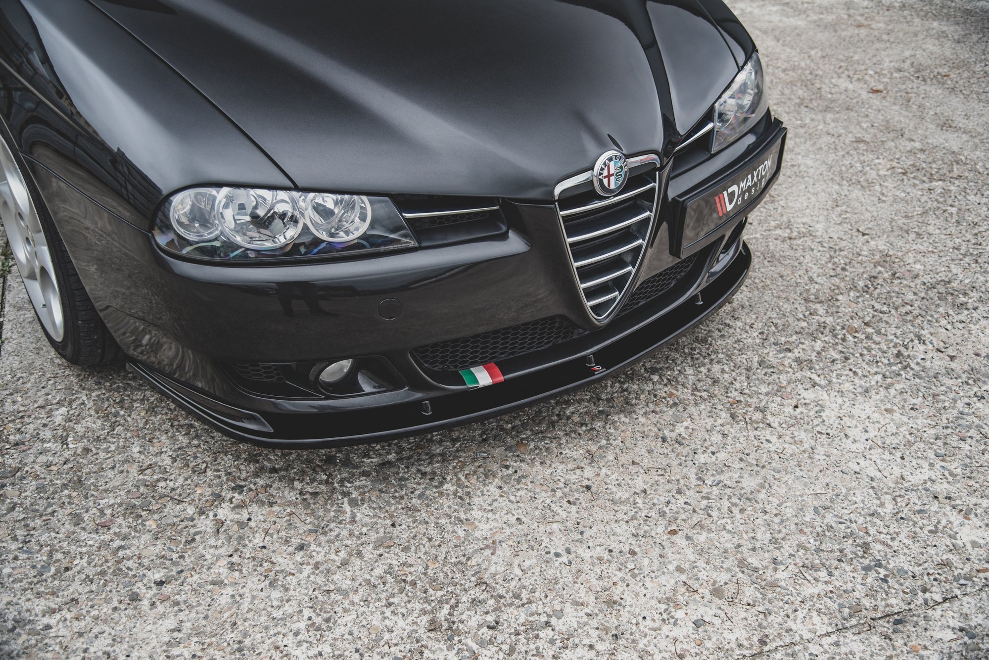 Front Ansatz für Alfa Romeo 156 Facelift schwarz Hochglanz